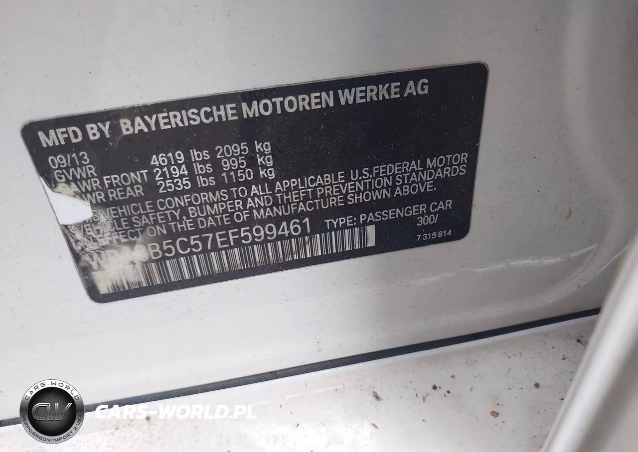 2014 BMW 328I xDrive VIN:WBA3B5C57EF599461 - 9