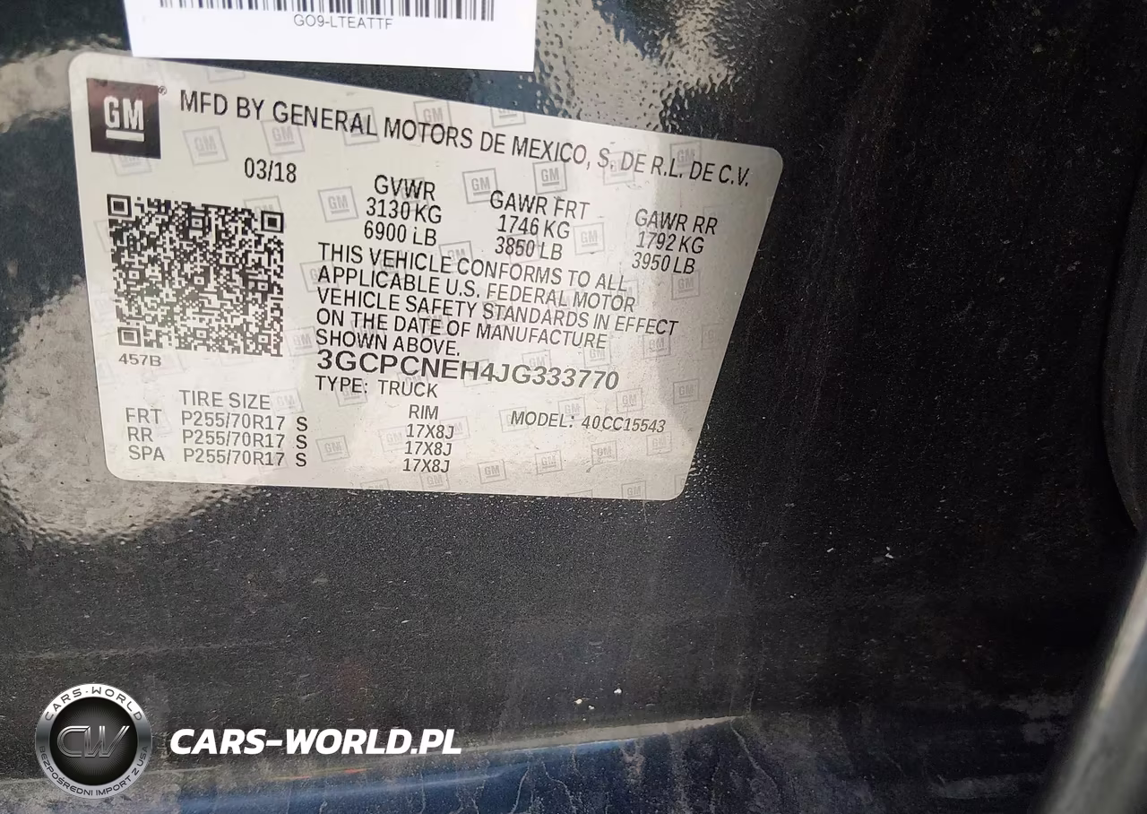 2018 Chevrolet Silverado 1500 Wt VIN:3GCPCNEH4JG333770 - 9