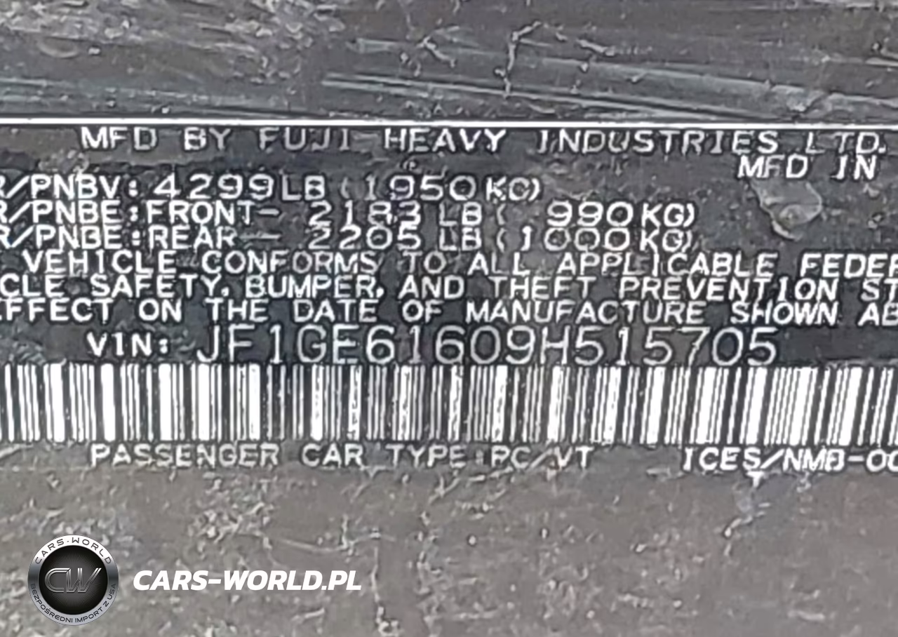 2009 Subaru Impreza 2.5I VIN:JF1GE61609H515705 - 9