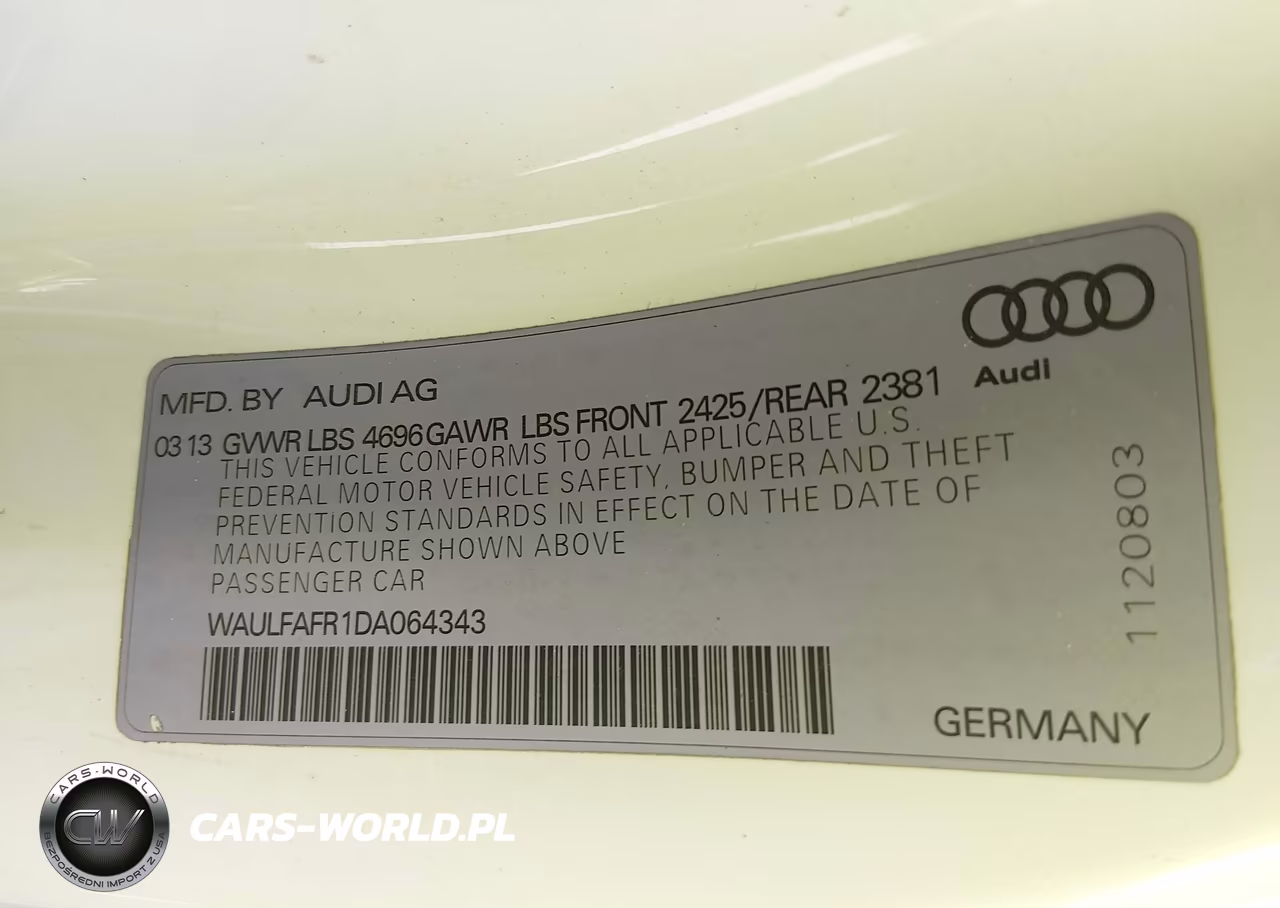 2013 Audi A5 2.0T Premium VIN:WAULFAFR1DA064343 - 9
