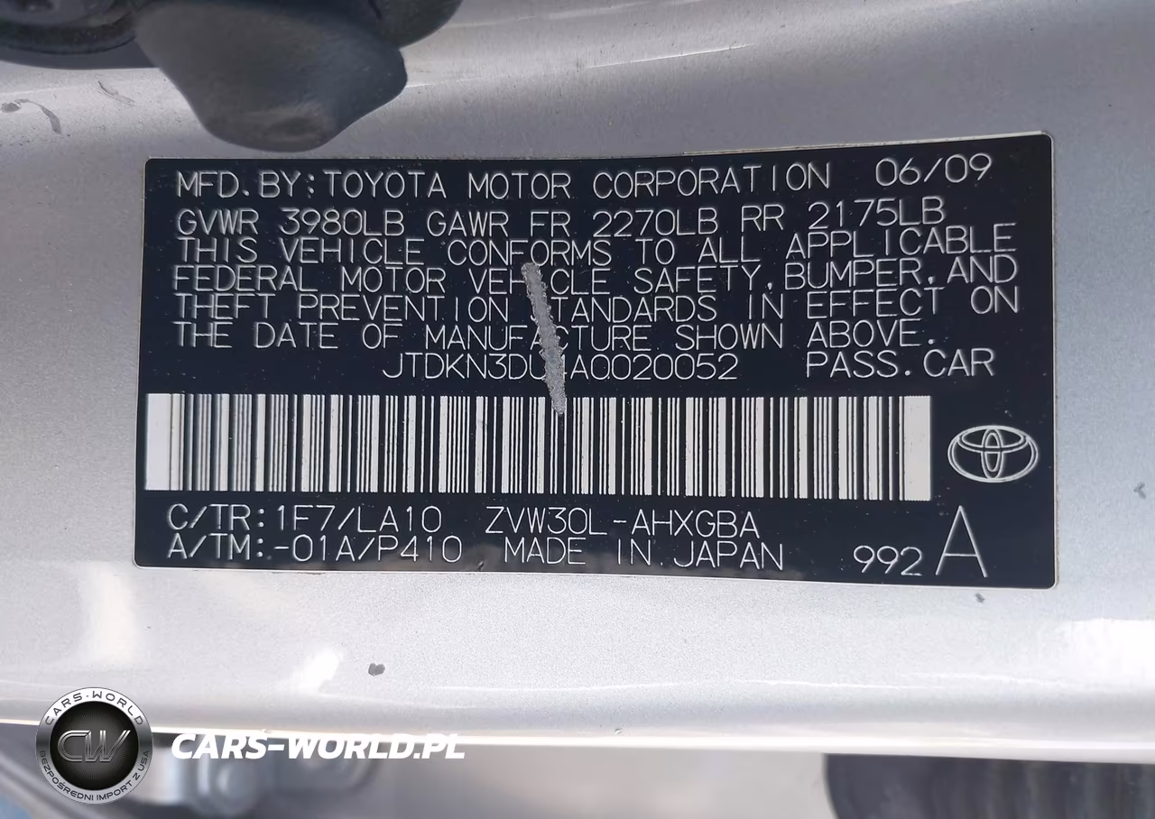 2010 Toyota Prius Iv VIN:JTDKN3DU4A0020052 - 9