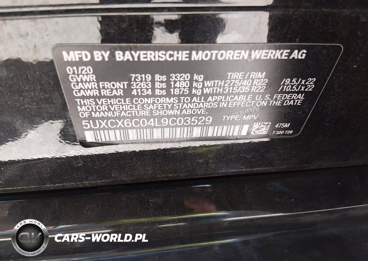 2020 BMW X7 M50I VIN:5UXCX6C04L9C03529 - 9