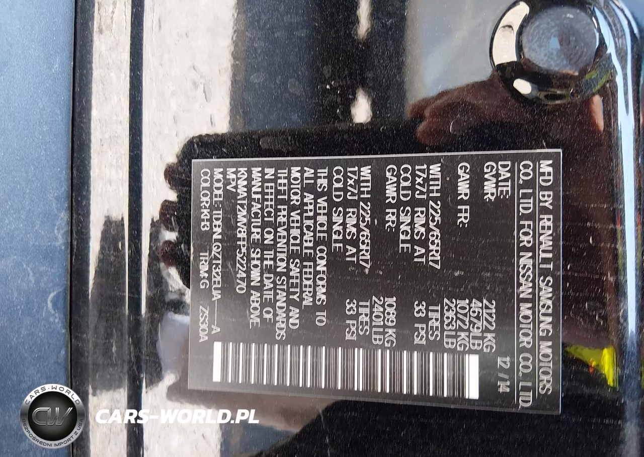 2015 Nissan Rogue Sv VIN:KNMAT2MV8FP522470 - 9