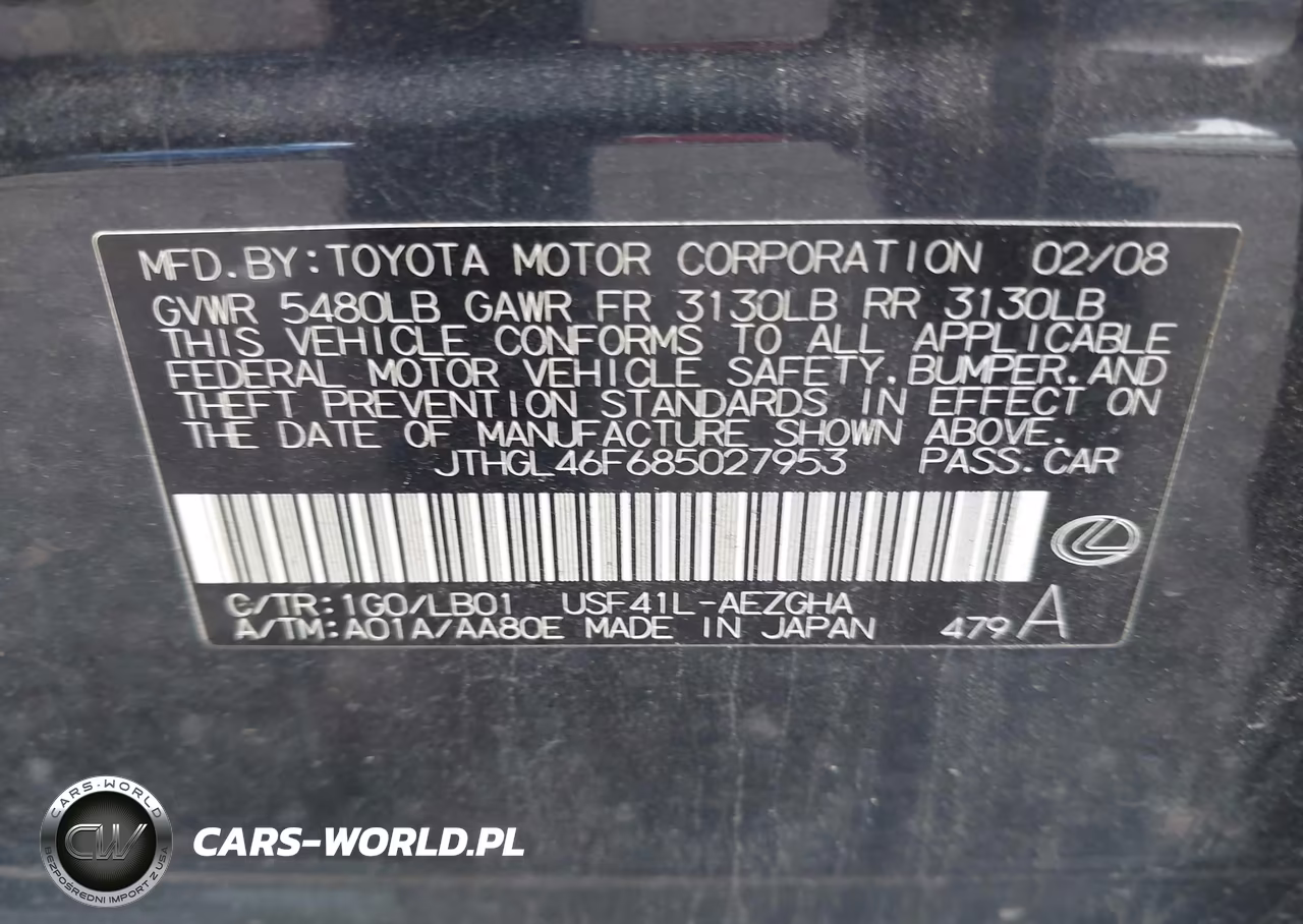 2008 Lexus Ls 460 L VIN:JTHGL46F685027953 - 9