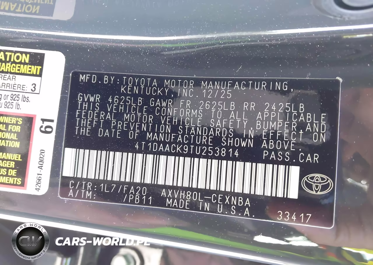 2026 Toyota Camry Le VIN:4T1DAACK9TU253814 - 9