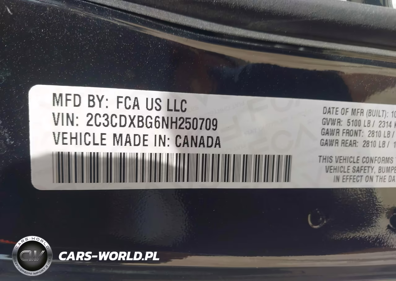 2022 Dodge Charger Sxt Rwd VIN:2C3CDXBG6NH250709 - 9
