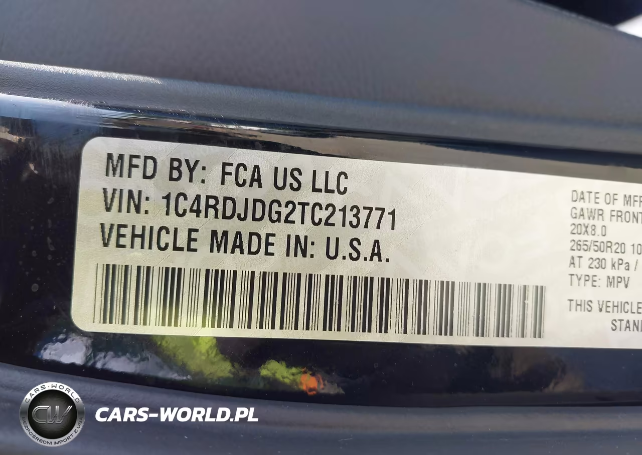 2026 Dodge Durango Gt Awd VIN:1C4RDJDG2TC213771 - 9