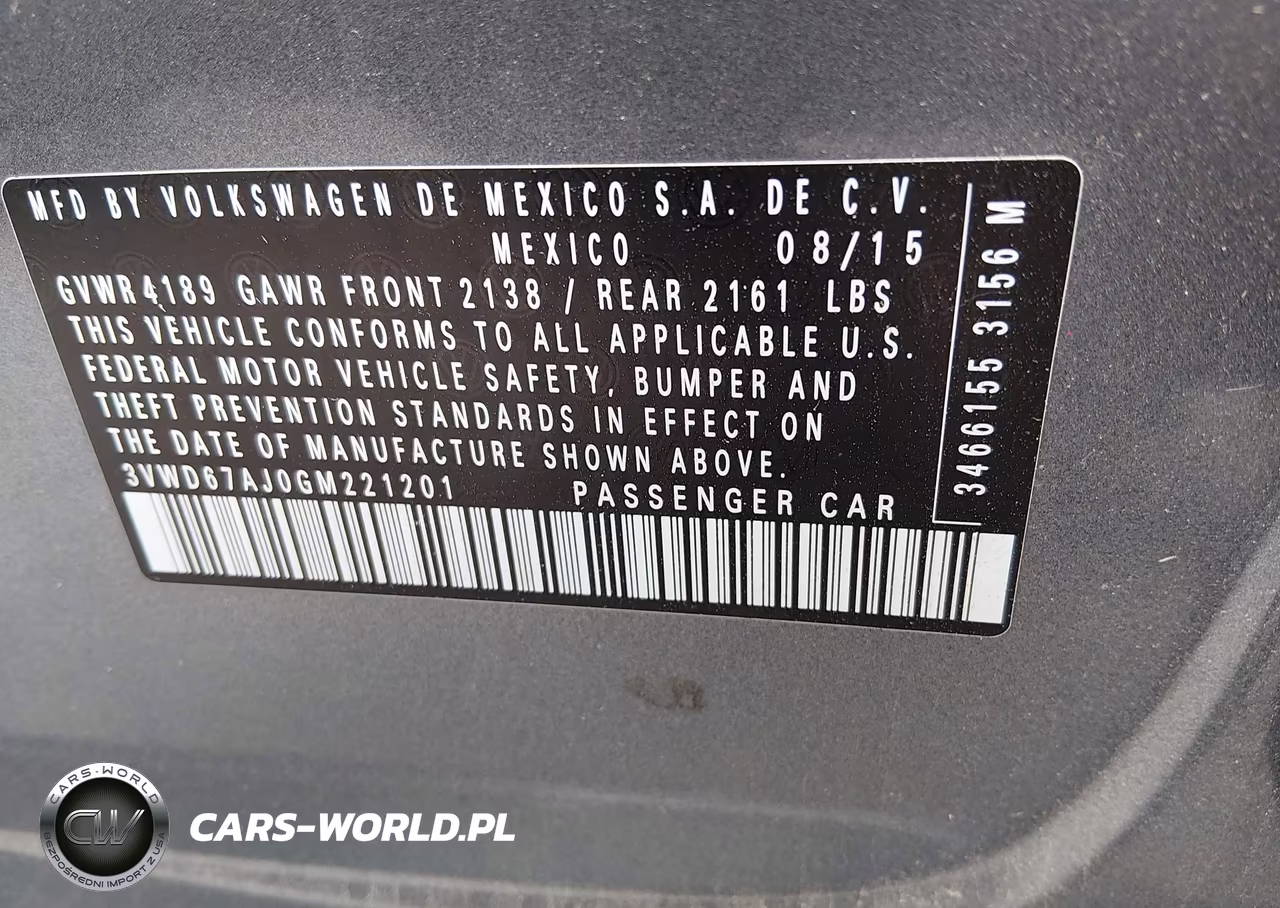 2016 Volkswagen Jetta 1.4T Se VIN:3VWD67AJ0GM221201 - 9