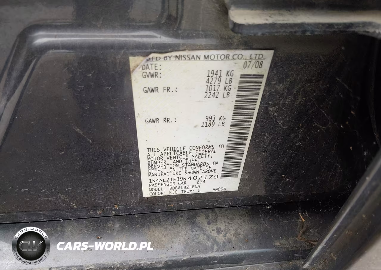 2009 Nissan Altima 2.5 S VIN:1N4AL21E39N402179 - 9