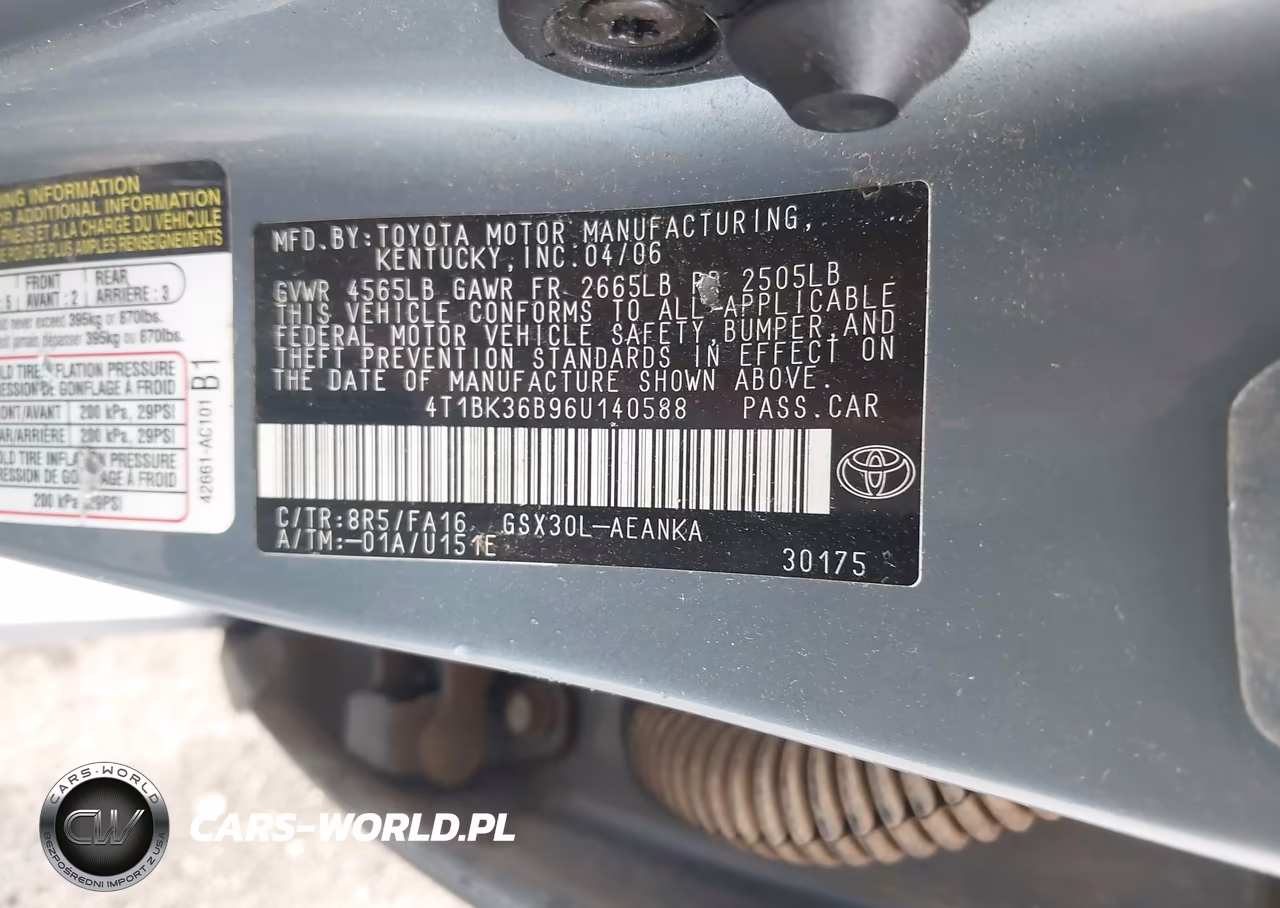 2006 Toyota Avalon Xl VIN:4T1BK36B96U140588 - 9