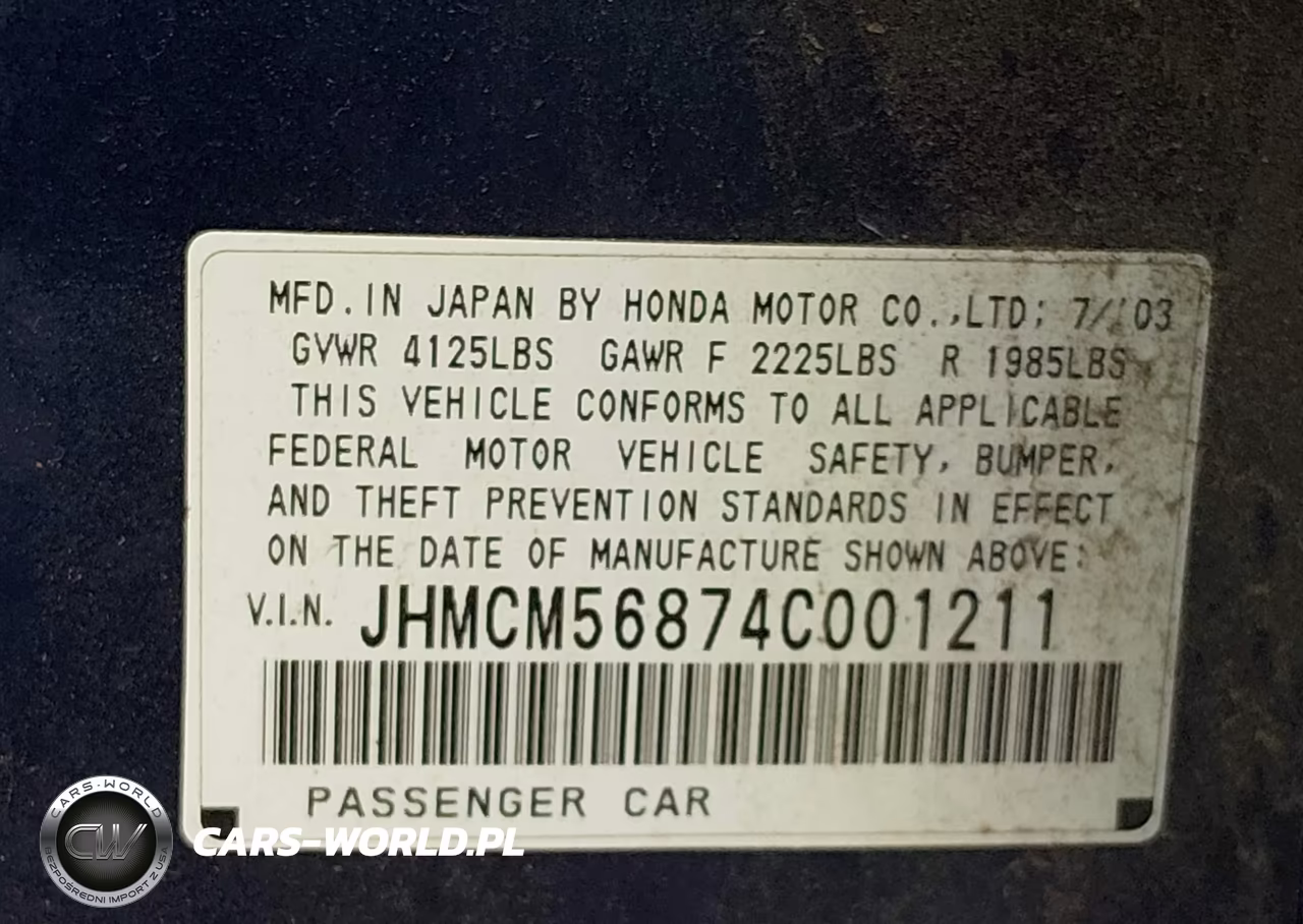 2004 Honda Accord 2.4 Ex VIN:JHMCM56874C001211 - 9