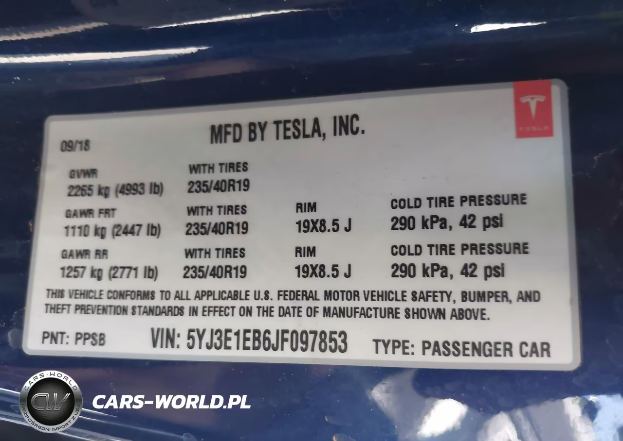 2018 Tesla Model 3 Long Range-Performance VIN:5YJ3E1EB6JF097853 - 9