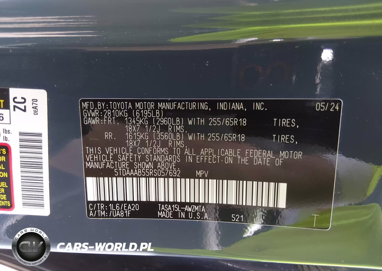 2024 Toyota Grand Highlander Xle VIN:5TDAAAB55RS057692 - 9