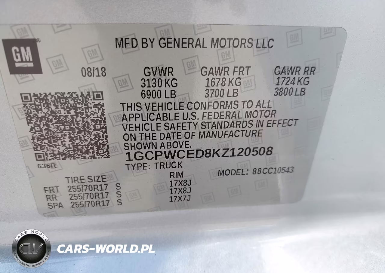 2019 Chevrolet Silverado 1500 Lt VIN:1GCPWCED8KZ120508 - 9