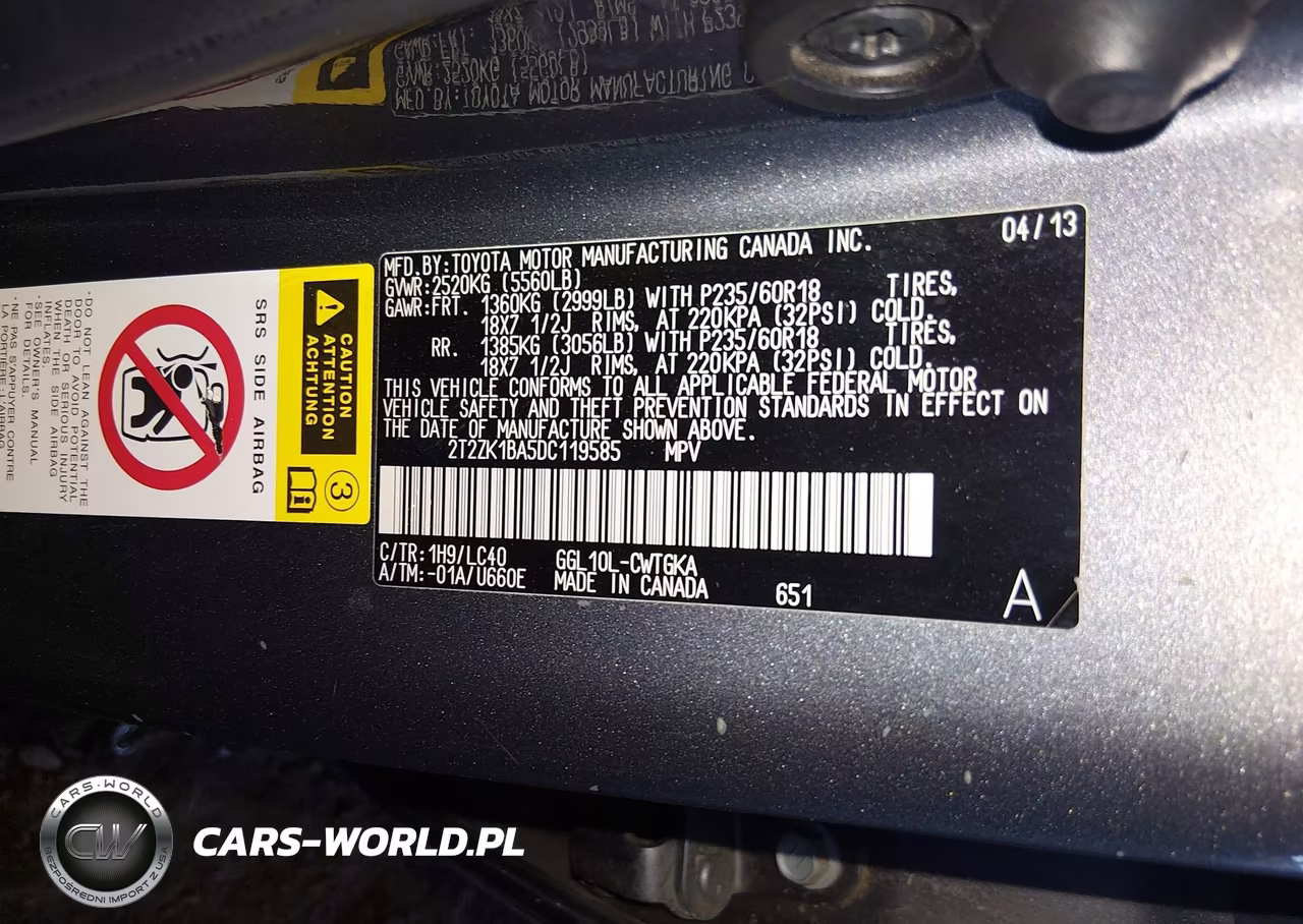 2013 Lexus Rx 350 VIN:2T2ZK1BA5DC119585 - 9