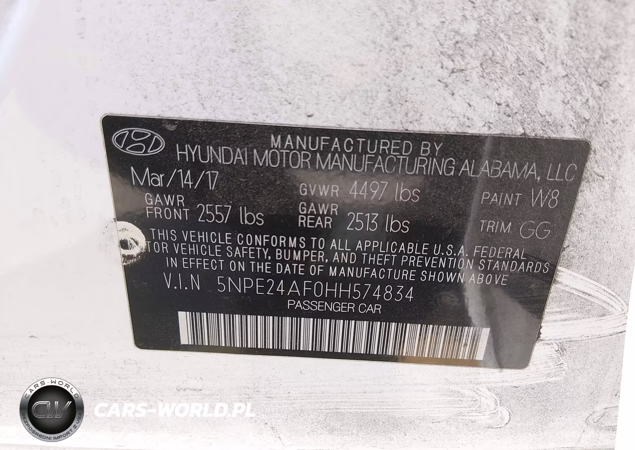 2017 Hyundai Sonata Se VIN:5NPE24AF0HH574834 - 9