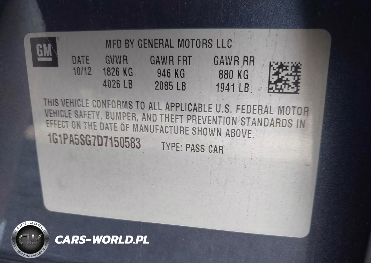 2013 Chevrolet Cruze Ls Auto VIN:1G1PA5SG7D7150583 - 9