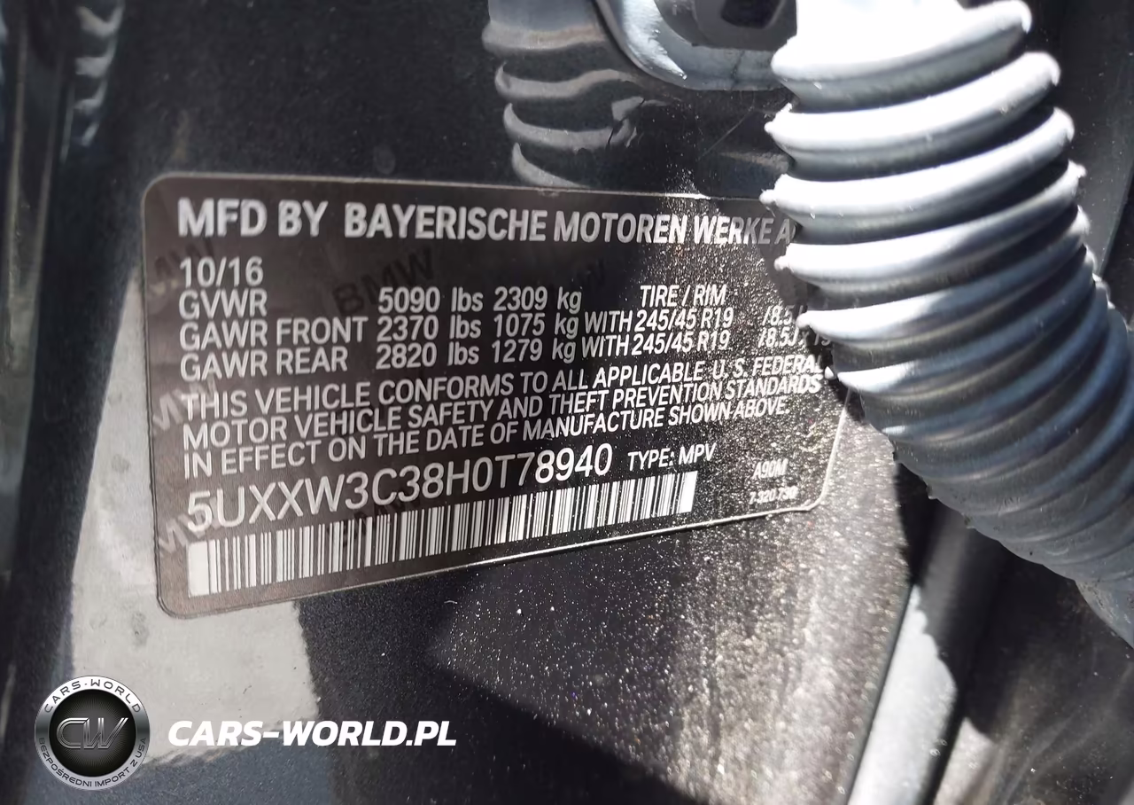 2017 BMW X4 xDrive28I VIN:5UXXW3C38H0T78940 - 9