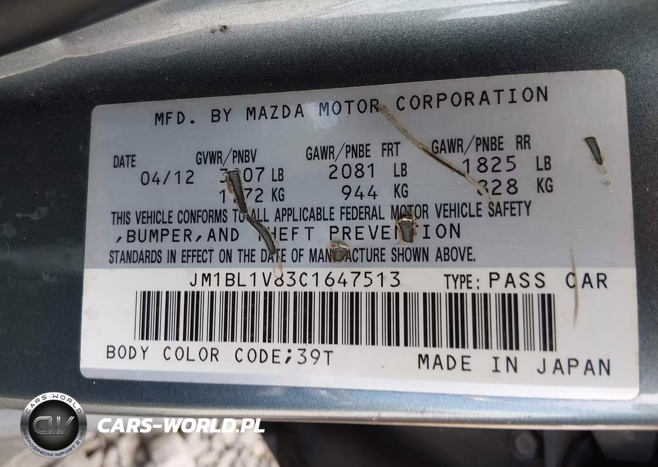 2012 Mazda Mazda3 I Touring VIN:JM1BL1V83C1647513 - 9