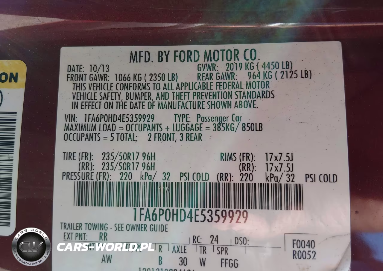 2014 Ford Fusion Se VIN:1FA6P0HD4E5359929 - 9