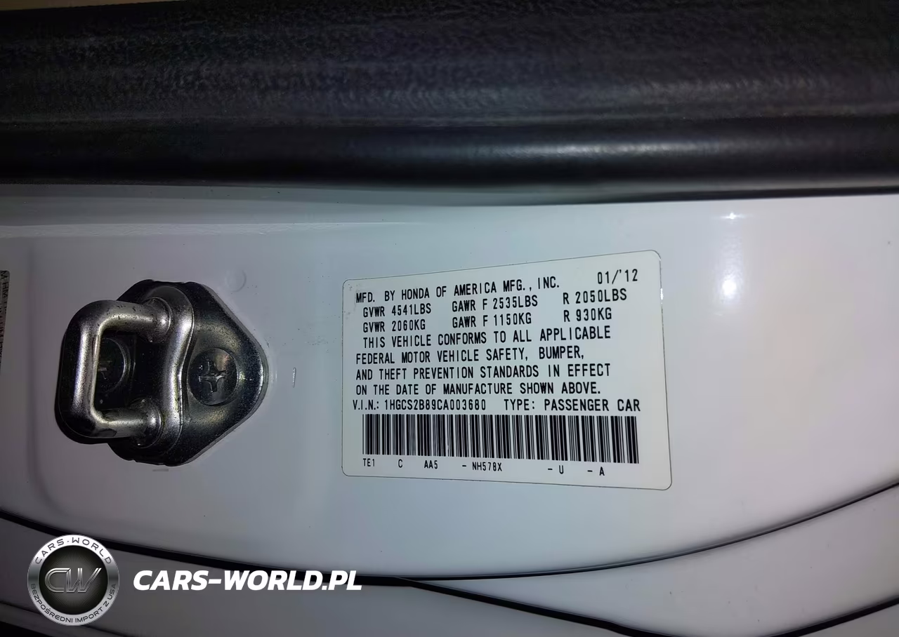 2012 Honda Accord 3.5 Ex-L VIN:1HGCS2B89CA003680 - 9