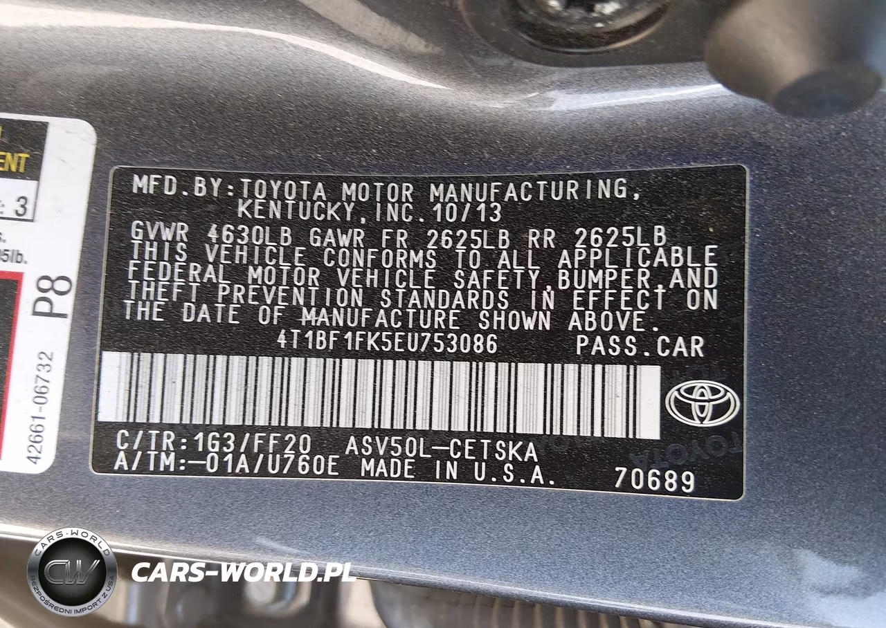 2014 Toyota Camry Se Sport VIN:4T1BF1FK5EU753086 - 9