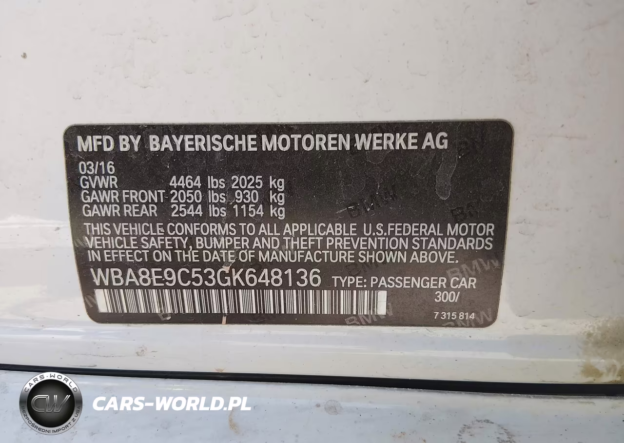 2016 BMW 328I VIN:WBA8E9C53GK648136 - 9