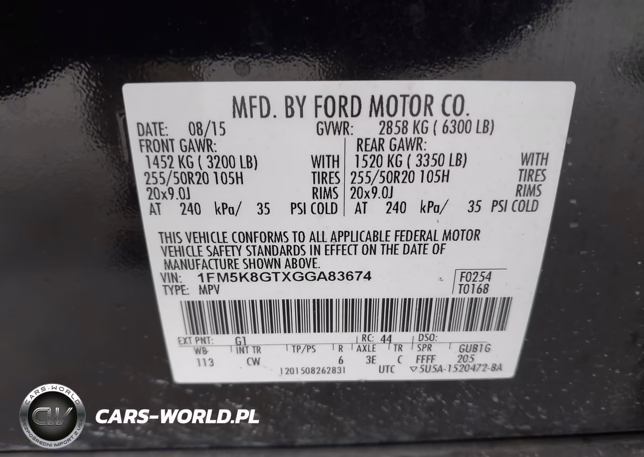 2016 Ford Explorer Sport VIN:1FM5K8GTXGGA83674 - 9