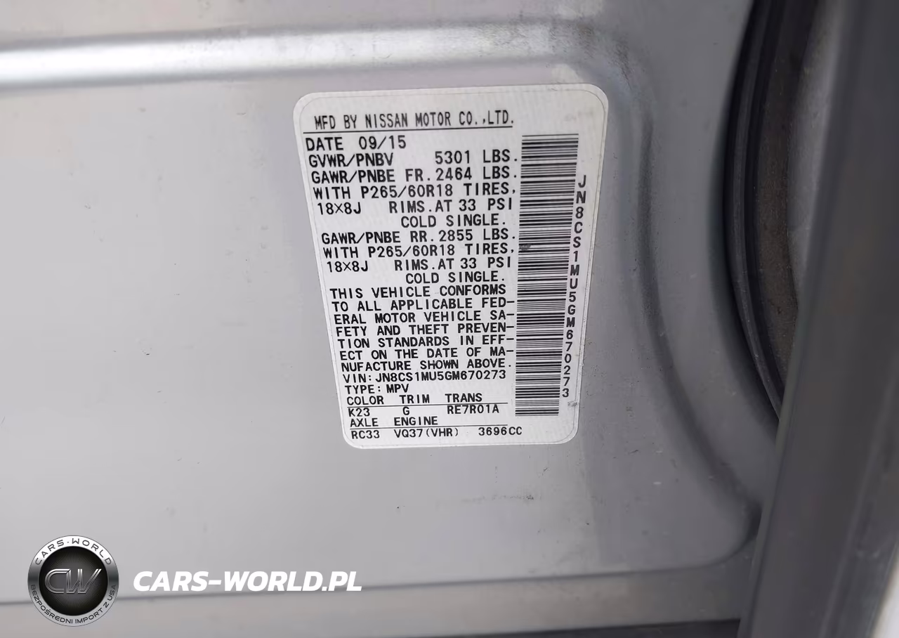 2016 Infiniti Qx70 VIN:JN8CS1MU5GM670273 - 9