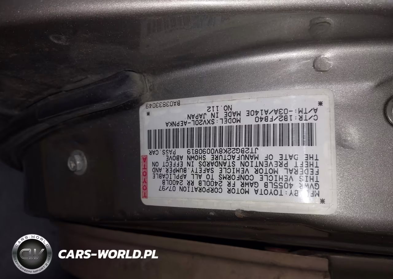 1997 Toyota Camry Le VIN:JT2BG22K8V0090819 - 9