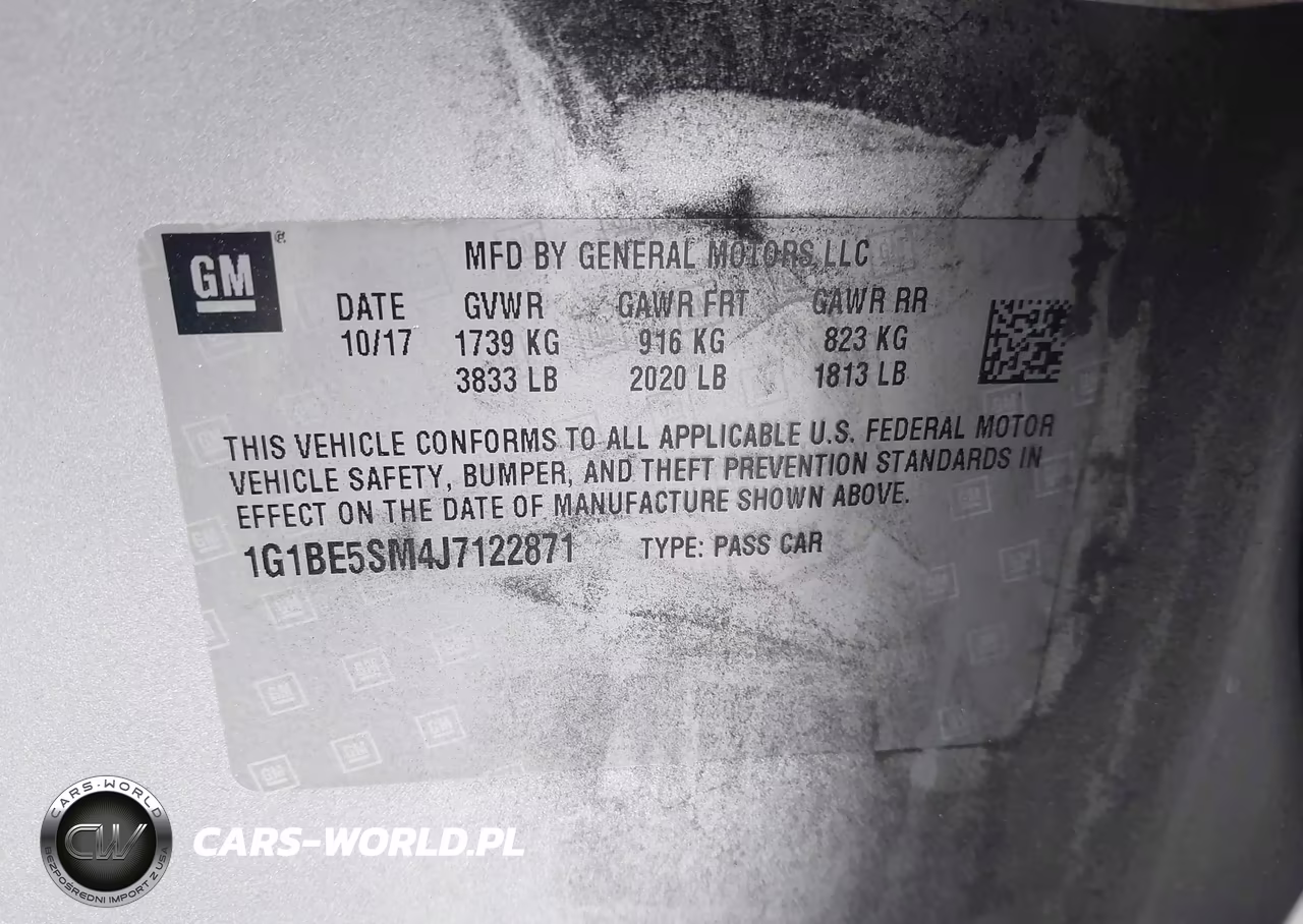 2018 Chevrolet Cruze Lt Auto VIN:1G1BE5SM4J7122871 - 9