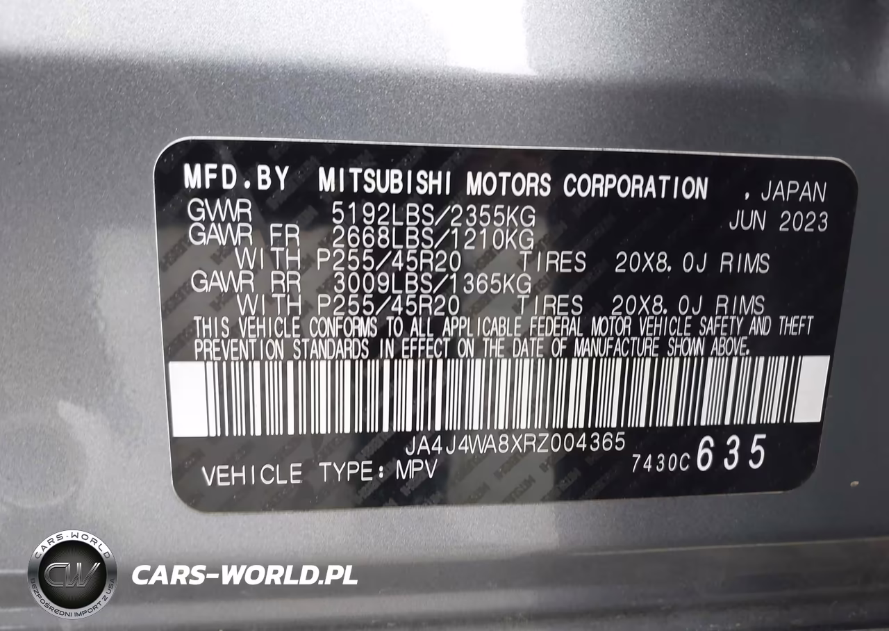 2024 Mitsubishi Outlander VIN:JA4J4WA8XRZ004365 - 9