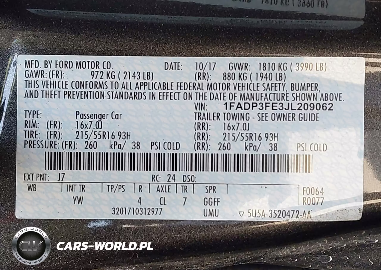 2018 Ford Focus Se VIN:1FADP3FE3JL209062 - 9