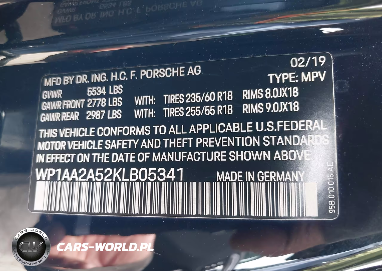 2019 Porsche Macan VIN:WP1AA2A52KLB05341 - 9
