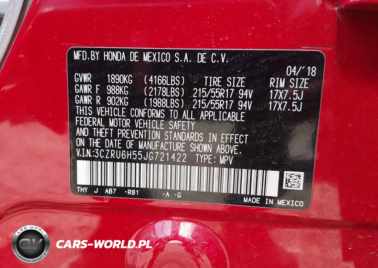 2018 Honda Hr-V Ex VIN:3CZRU6H55JG721422 - 9
