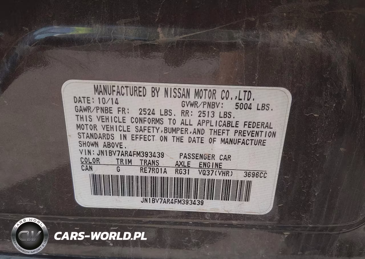 2015 Infiniti Q50 Sport VIN:JN1BV7AR4FM393439 - 9