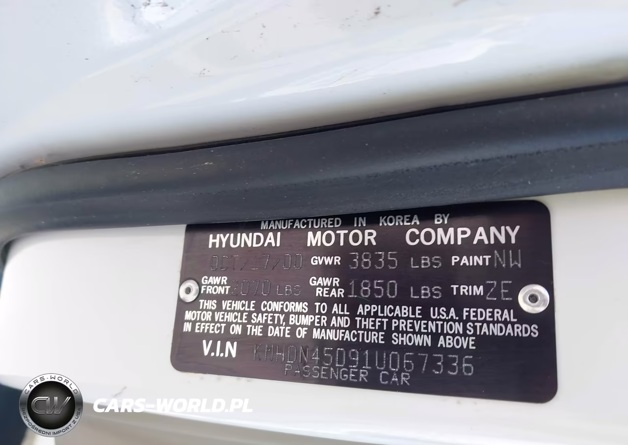 2001 Hyundai Elantra Gls VIN:KMHDN45D91U067336 - 9