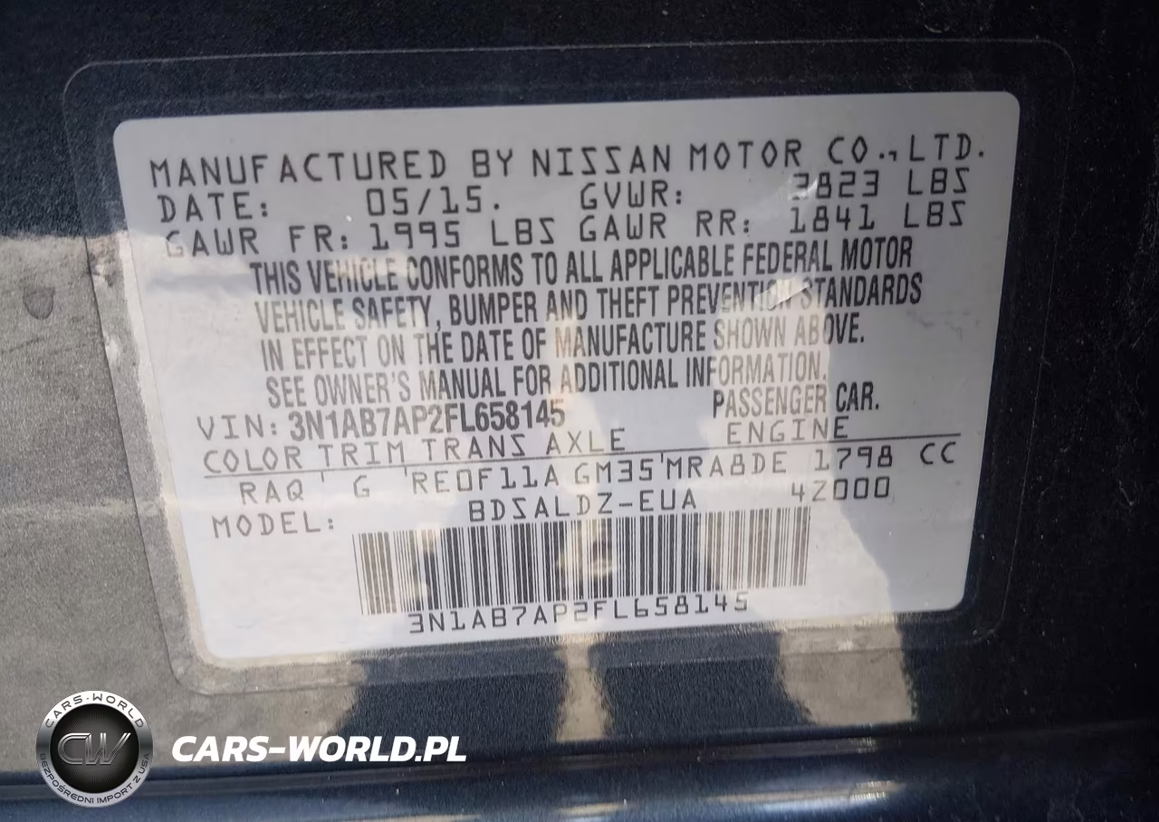 2015 Nissan Sentra Sv VIN:3N1AB7AP2FL658145 - 9