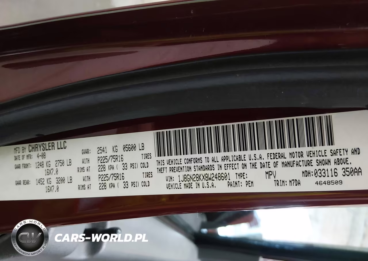 2008 Jeep Liberty Sport VIN:1J8GN28KX8W248601 - 9