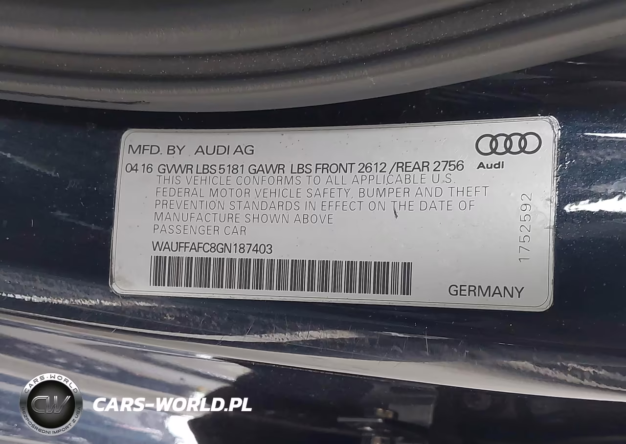 2016 Audi A6 2.0T Premium VIN:WAUFFAFC8GN187403 - 9