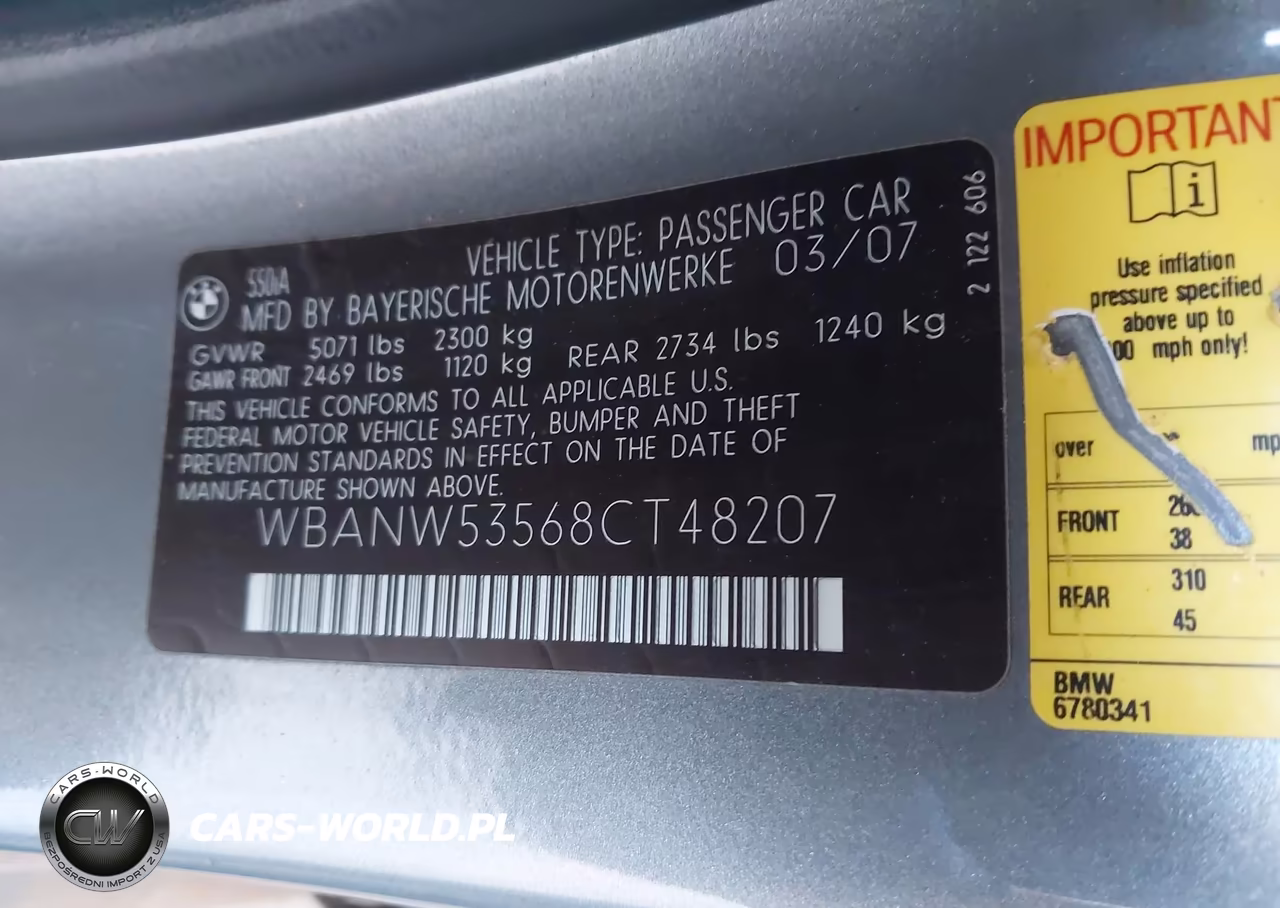 2008 BMW 550I VIN:WBANW53568CT48207 - 9