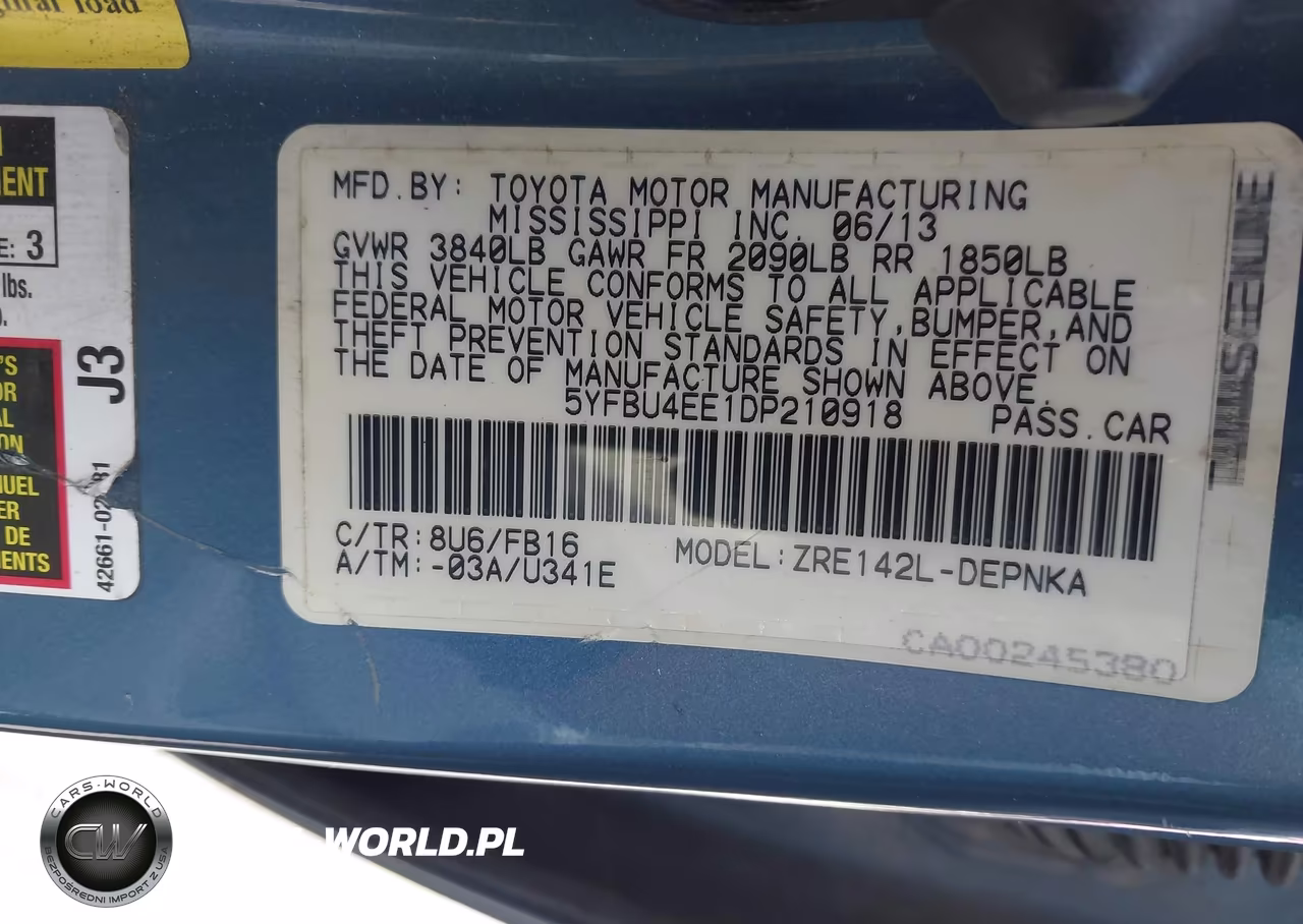 2013 Toyota Corolla Le VIN:5YFBU4EE1DP210918 - 9