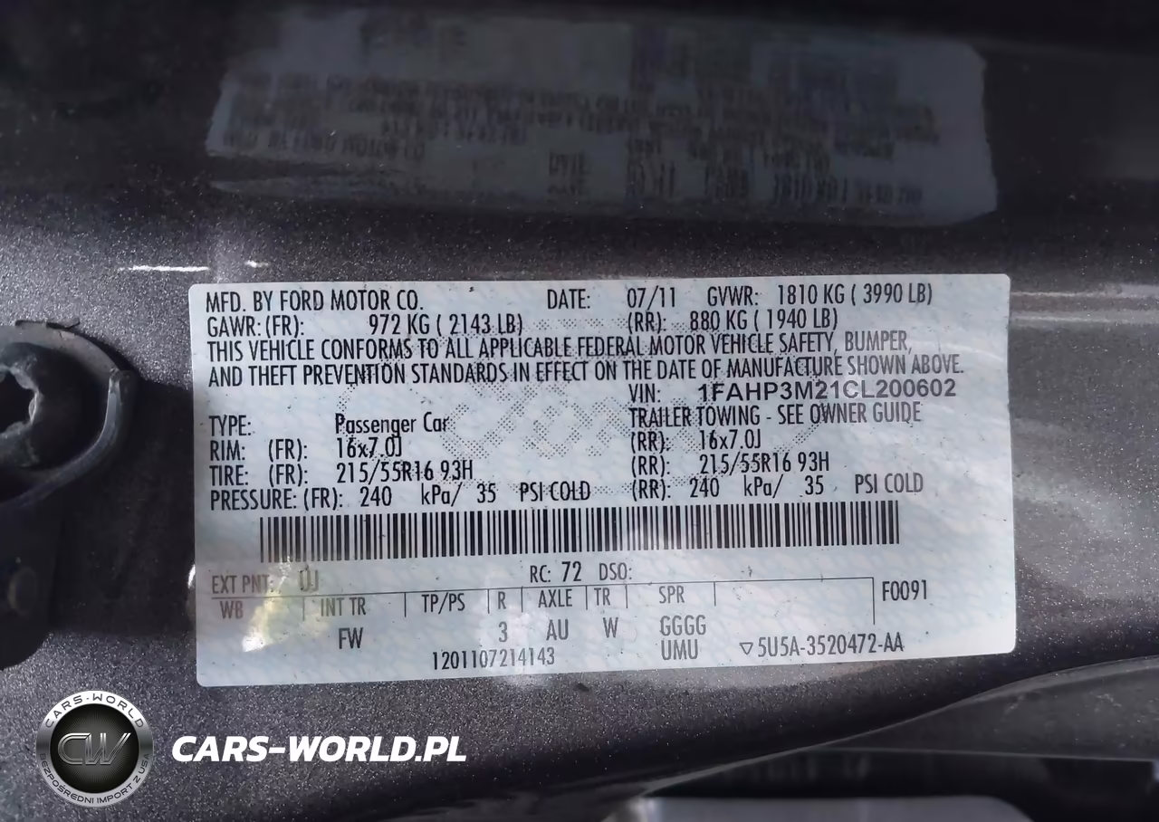 2012 Ford Focus Sel VIN:1FAHP3M21CL200602 - 9