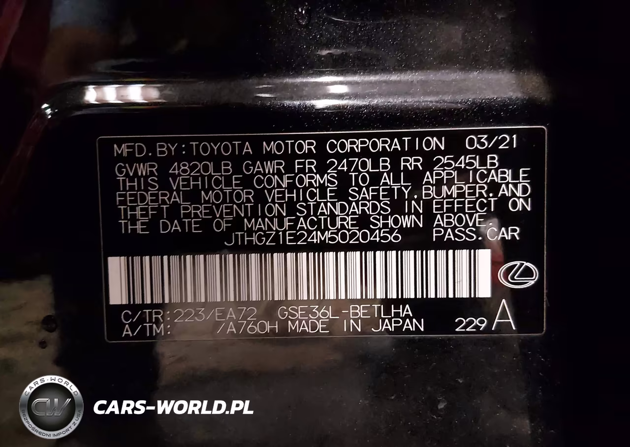 2021 Lexus Is 350 F Sport VIN:JTHGZ1E24M5020456 - 9