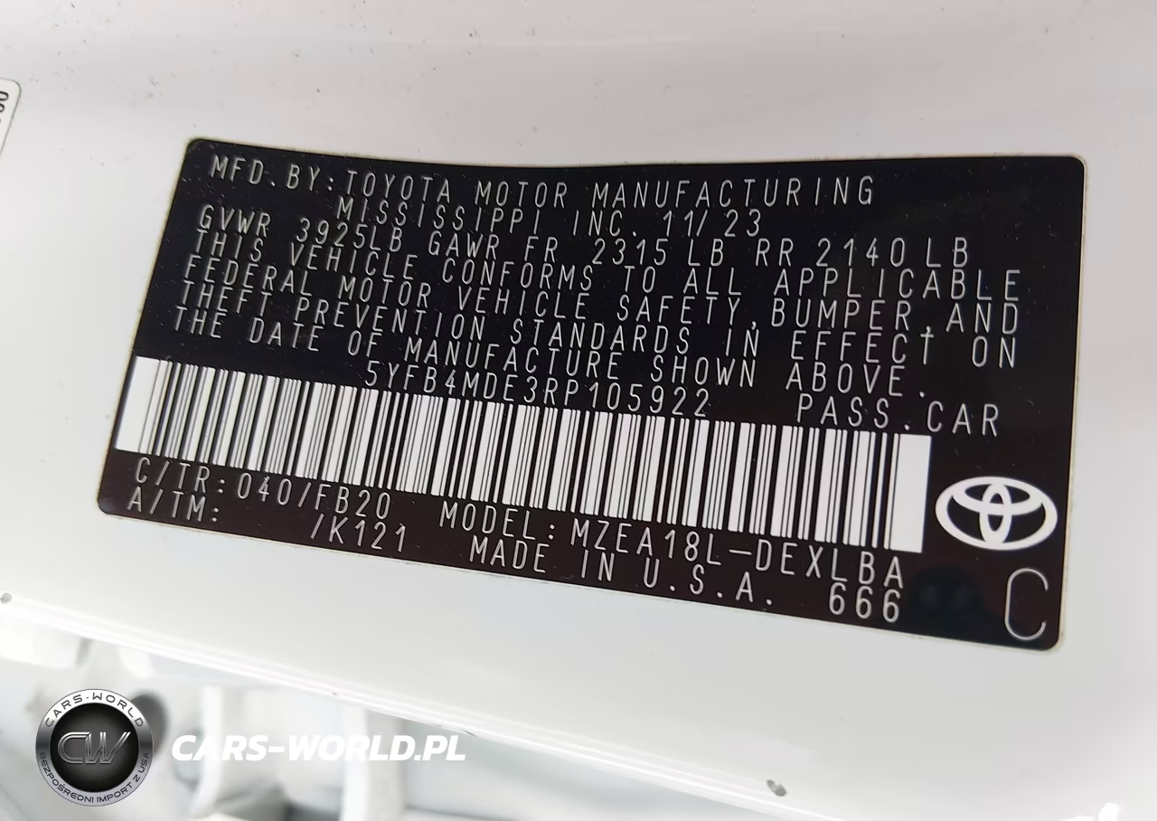 2024 Toyota Corolla Le VIN:5YFB4MDE3RP105922 - 8