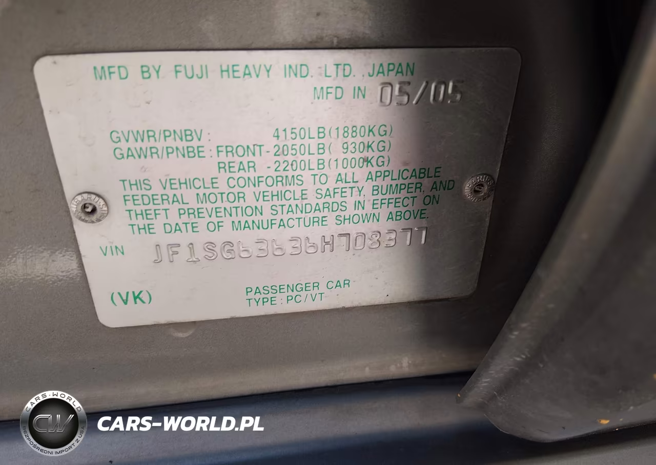 2006 Subaru Forester 2.5X VIN:JF1SG63636H708377 - 9