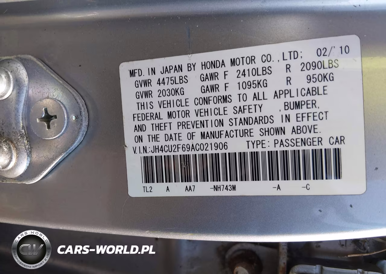 2010 Acura Tsx 2.4 VIN:JH4CU2F69AC021906 - 9