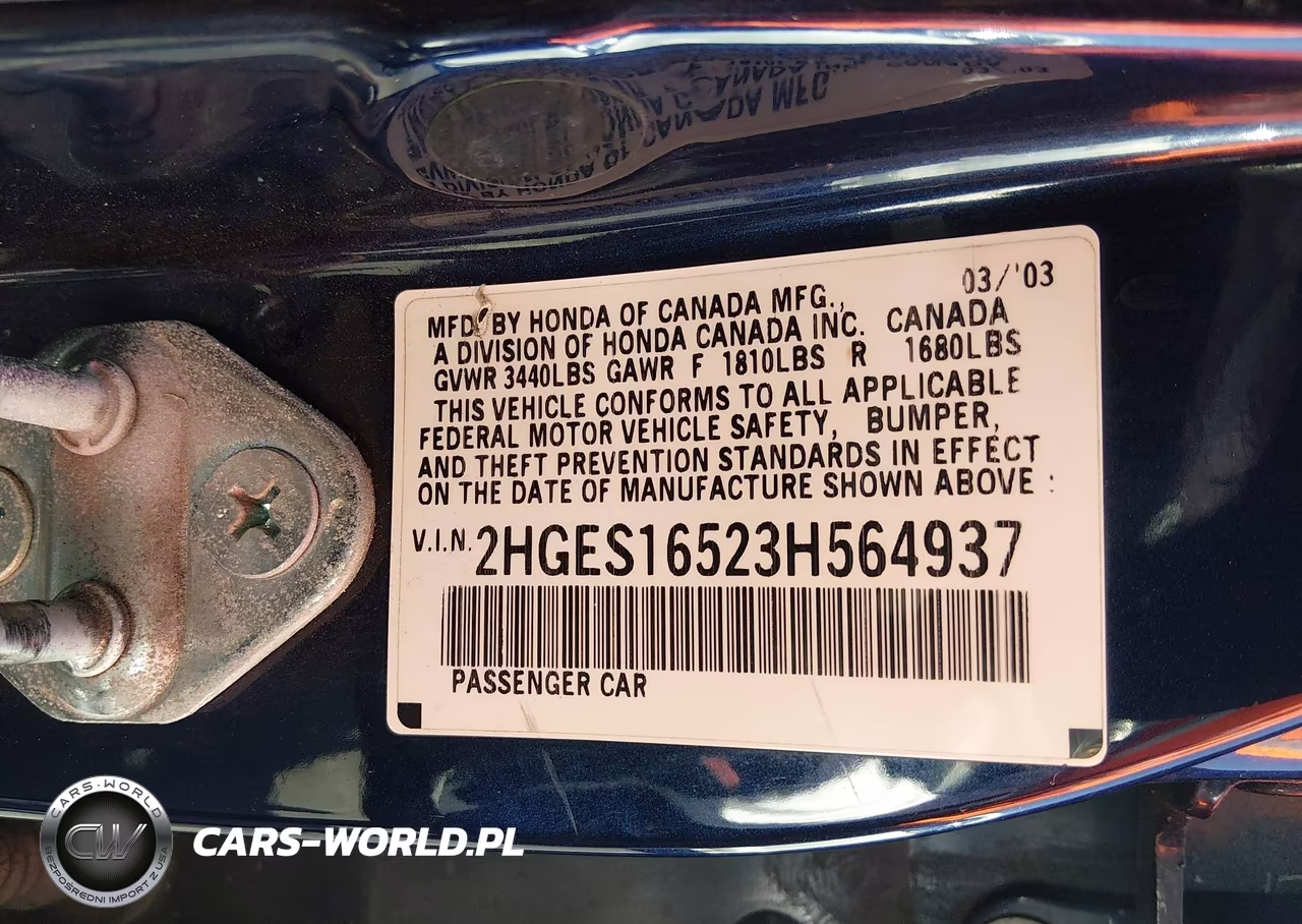 2003 Honda Civic Lx VIN:2HGES16523H564937 - 9
