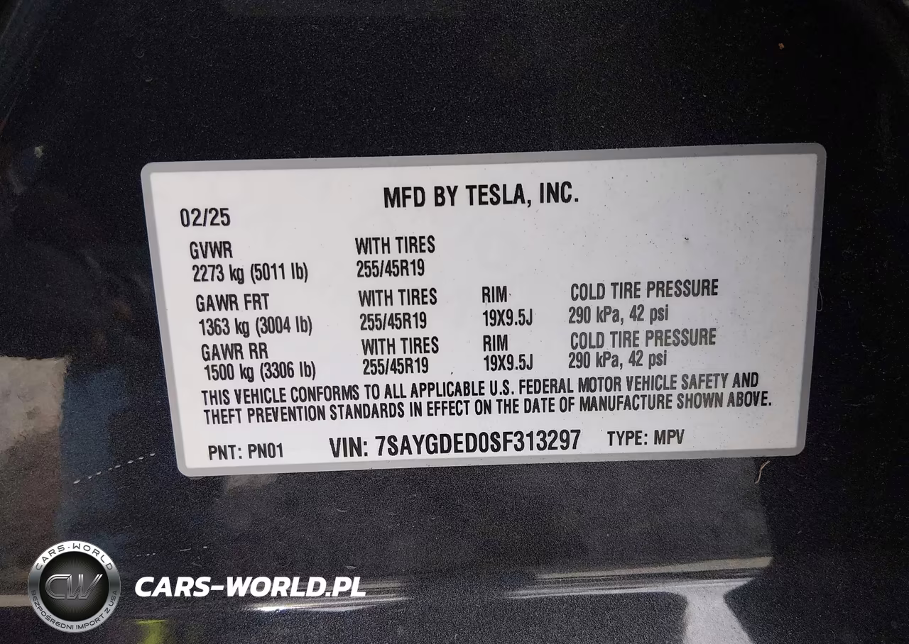 2025 Tesla Model Y Long Range Dual Motor Rear-Wheel Drive VIN:7SAYGDED0SF313297 - 9