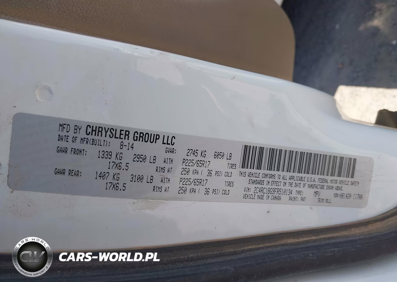 2015 Chrysler Town & Country Touring VIN:2C4RC1BG9FR510134 - 9